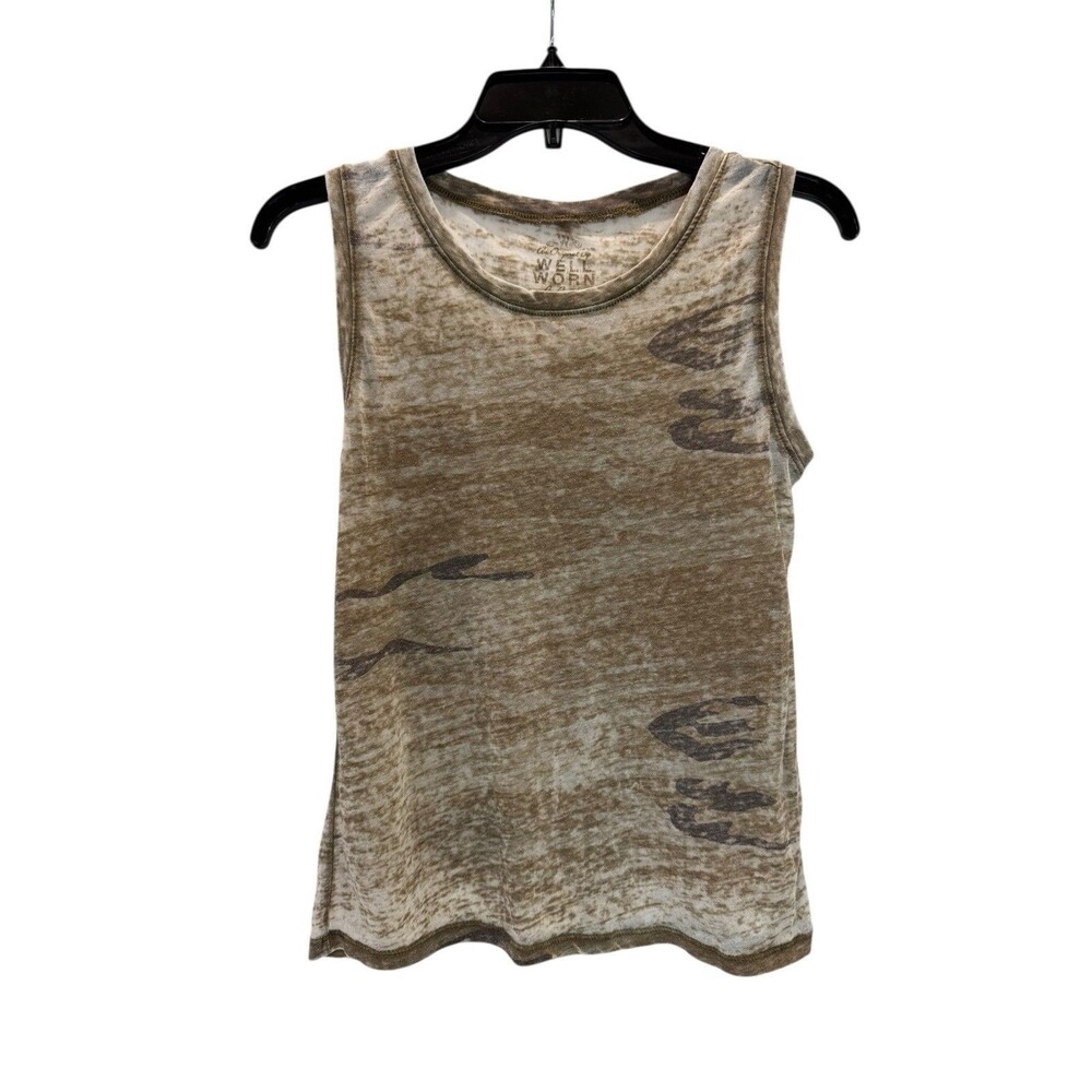 Y2k Camo Burnout Tank by Wellworn Women’s Size XS Super Thin